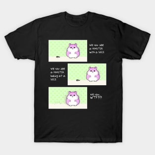 Where is the seed?! (Dark t-shirts version) - Hamster - Not Hamlet Design T-Shirt